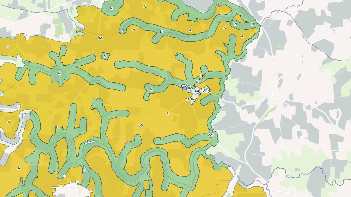 Aperçu cartographique de Lalleu, centré sur la commune