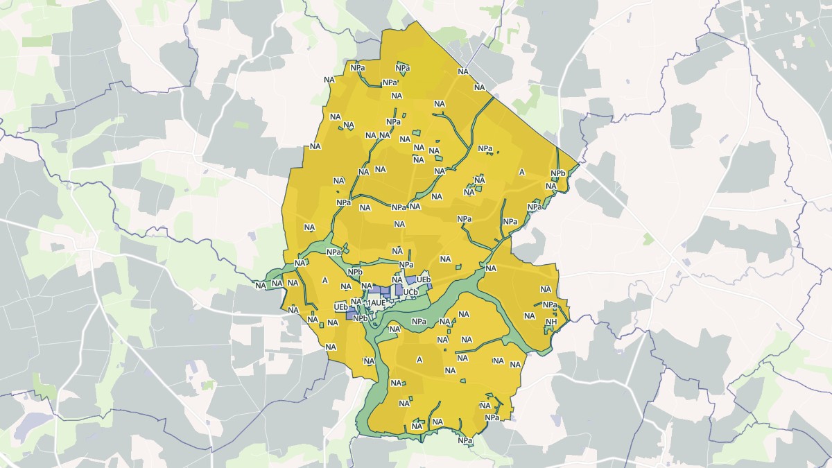 Aperçu cartographique de Marcillé-Robert, centré sur la commune