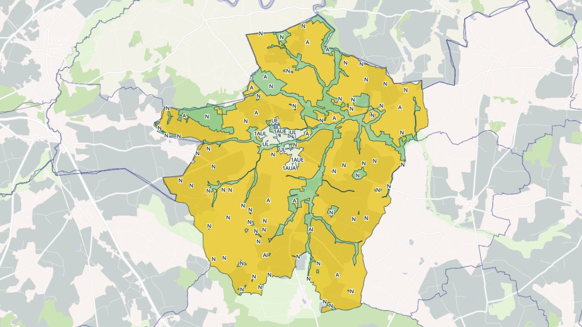 Aperçu cartographique de Médréac, centré sur la commune