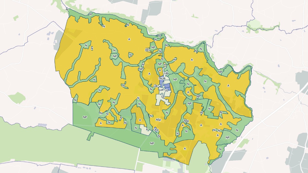 Aperçu cartographique de Mézières-sur-Couesnon, centré sur la commune