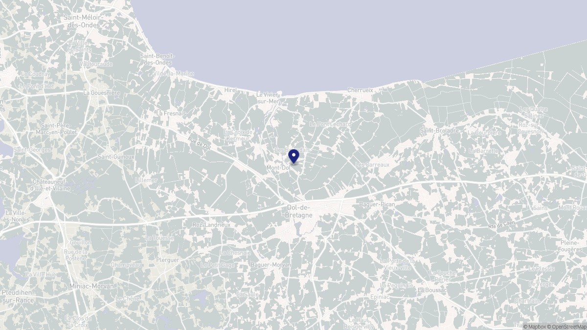 Aperçu cartographique de Mont-Dol, centré sur la commune