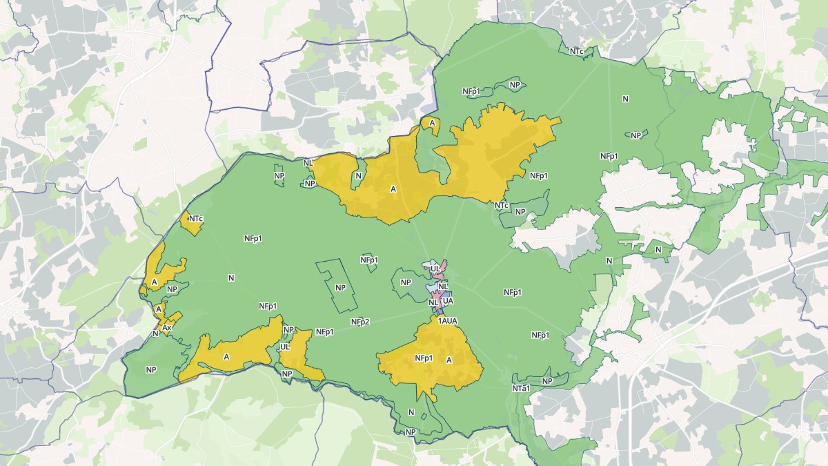 Aperçu cartographique de Paimpont, centré sur la commune