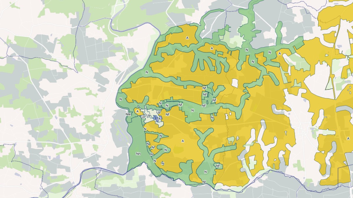 Aperçu cartographique de Sainte-Anne-sur-Vilaine, centré sur la commune