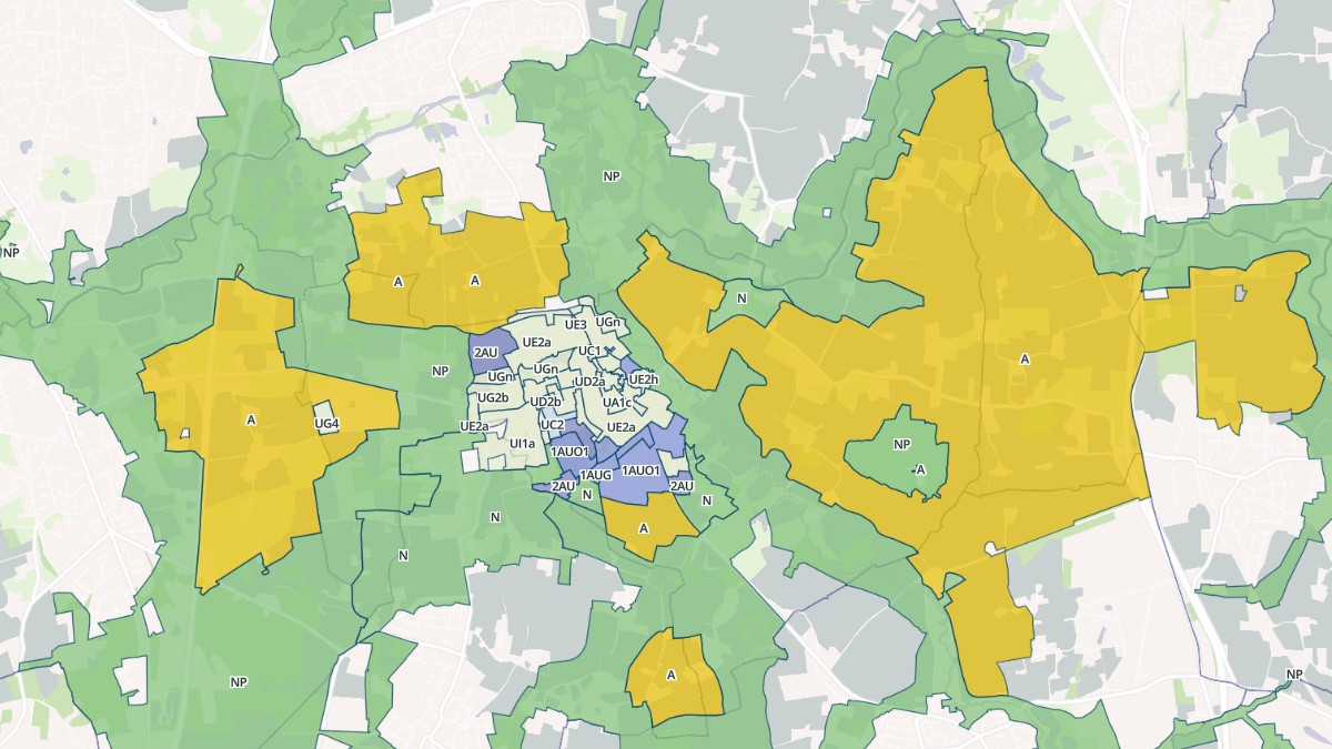 Aperçu cartographique de Saint-Erblon, centré sur la commune