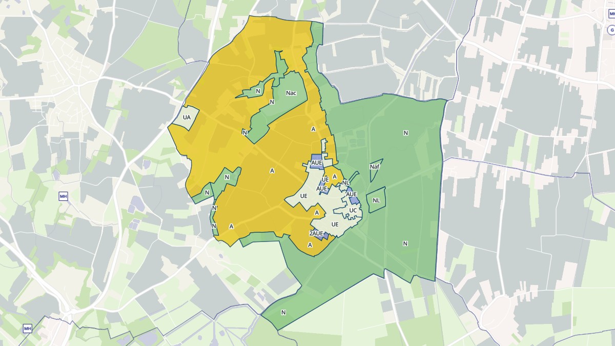 Aperçu cartographique de Saint-Guinoux, centré sur la commune