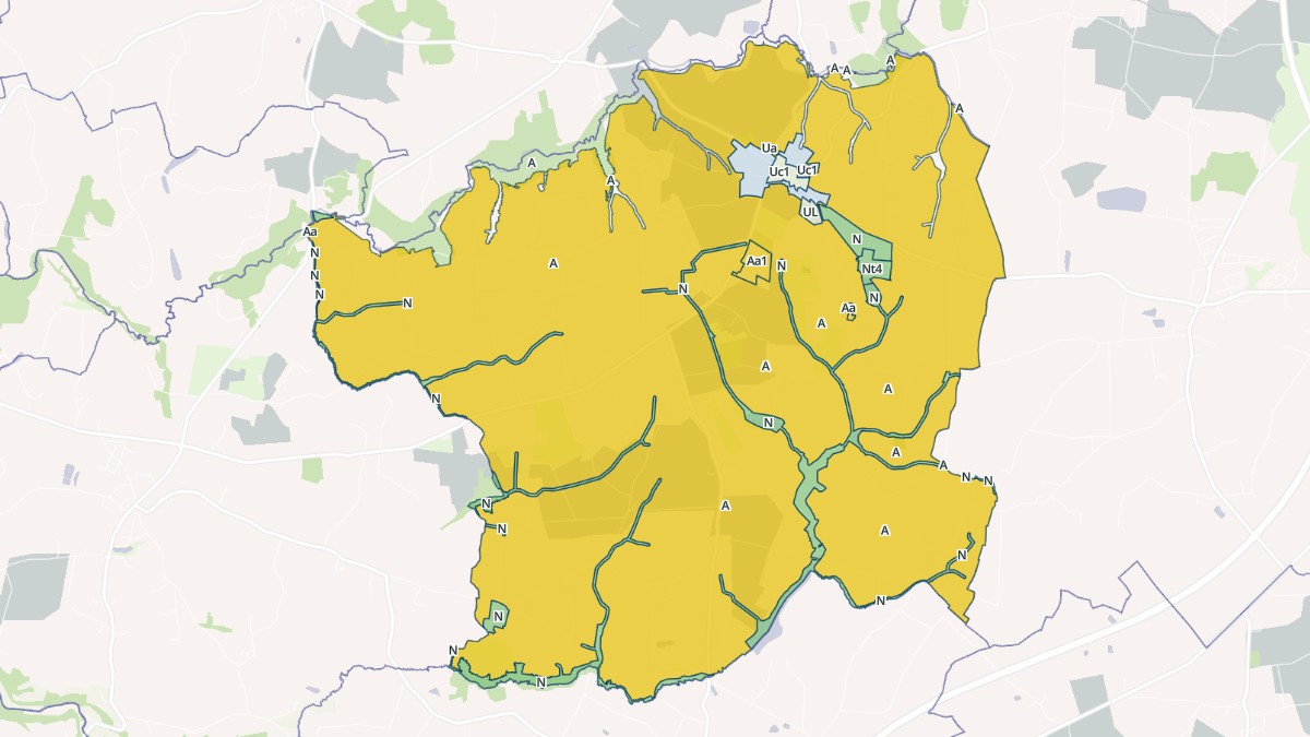 Aperçu cartographique de Saint-Hilaire-des-Landes, centré sur la commune