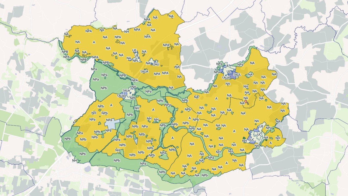 Aperçu cartographique de Rives-du-Couesnon, centré sur la commune