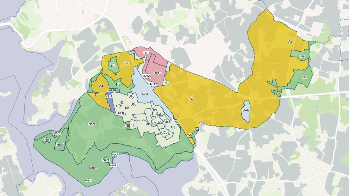 Aperçu cartographique de Saint-Jouan-des-Guérets, centré sur la commune