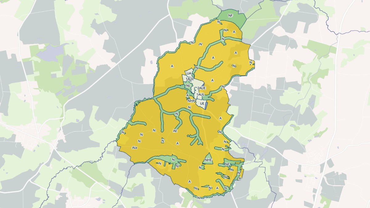 Aperçu cartographique de Taillis, centré sur la commune