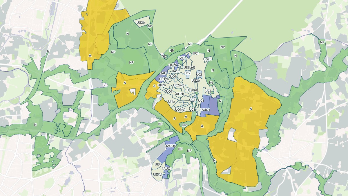 Aperçu cartographique de Thorigné-Fouillard, centré sur la commune