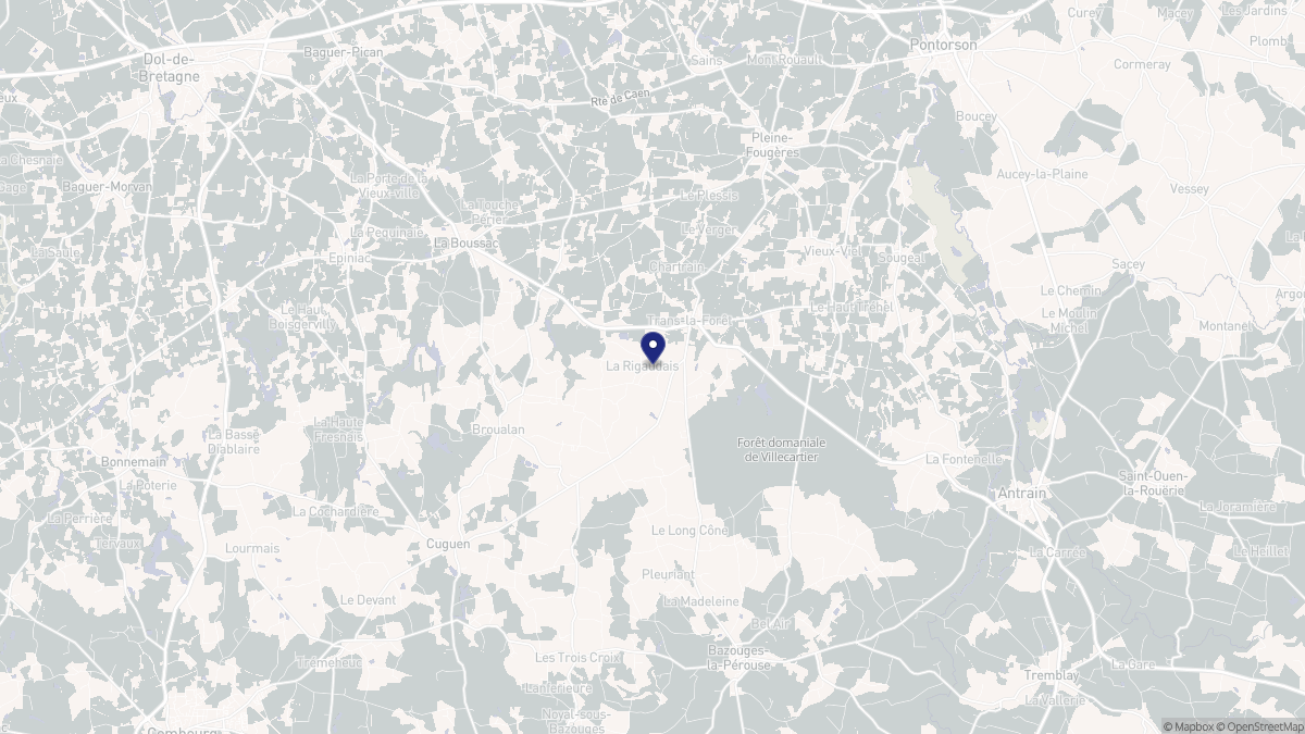 Aperçu cartographique de Trans-la-Forêt, centré sur la commune