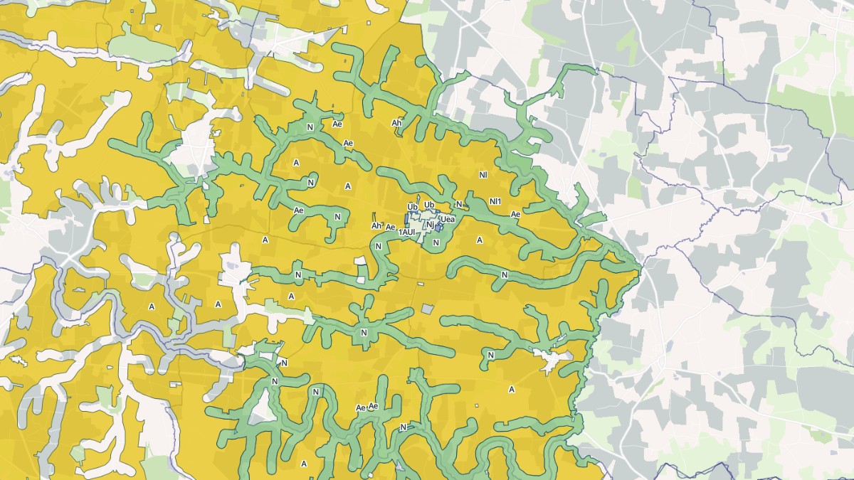 Aperçu cartographique de Tresbœuf, centré sur la commune