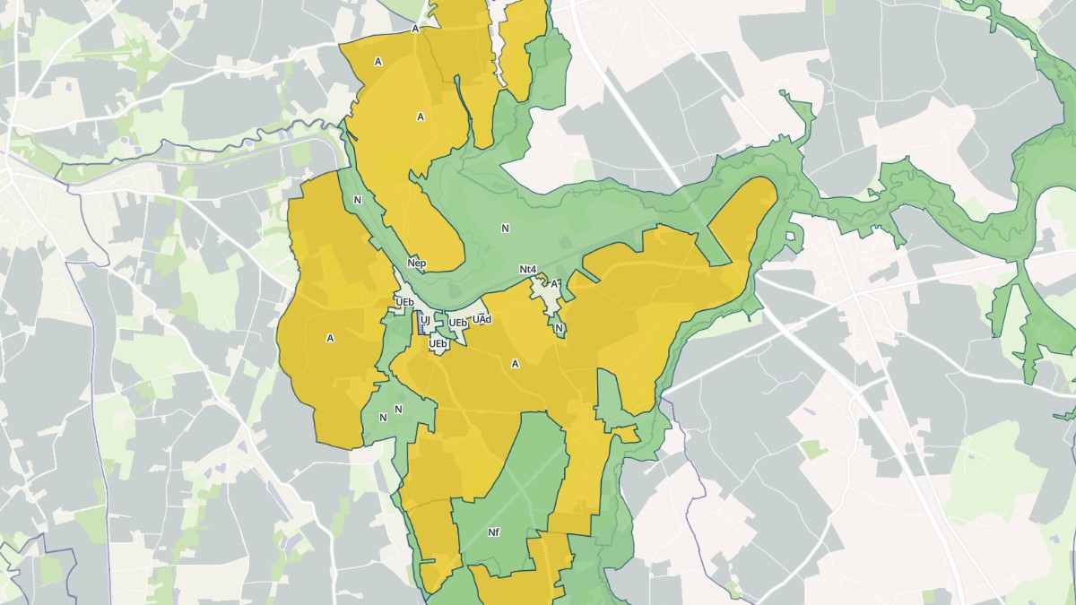 Aperçu cartographique de Trévérien, centré sur la commune