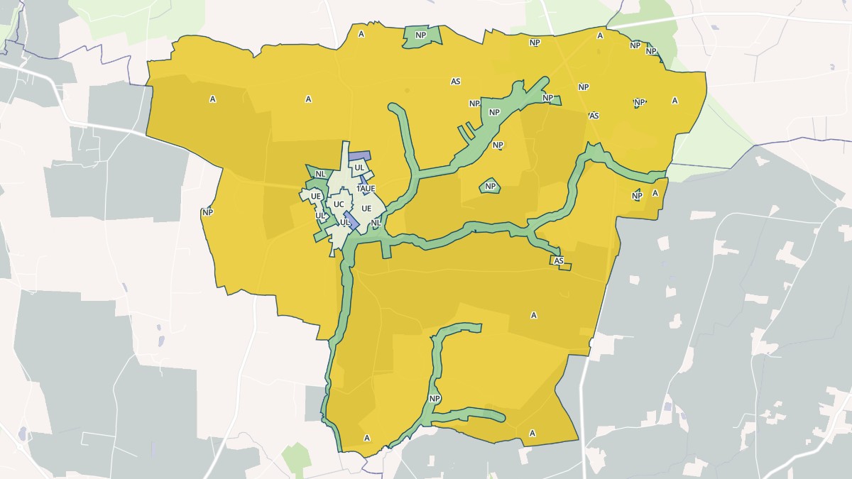 Aperçu cartographique de Vergéal, centré sur la commune