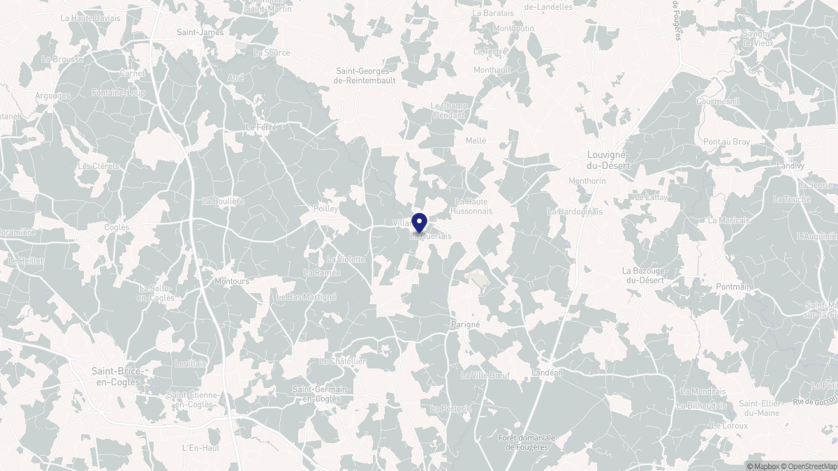 Aperçu cartographique de Villamée, centré sur la commune