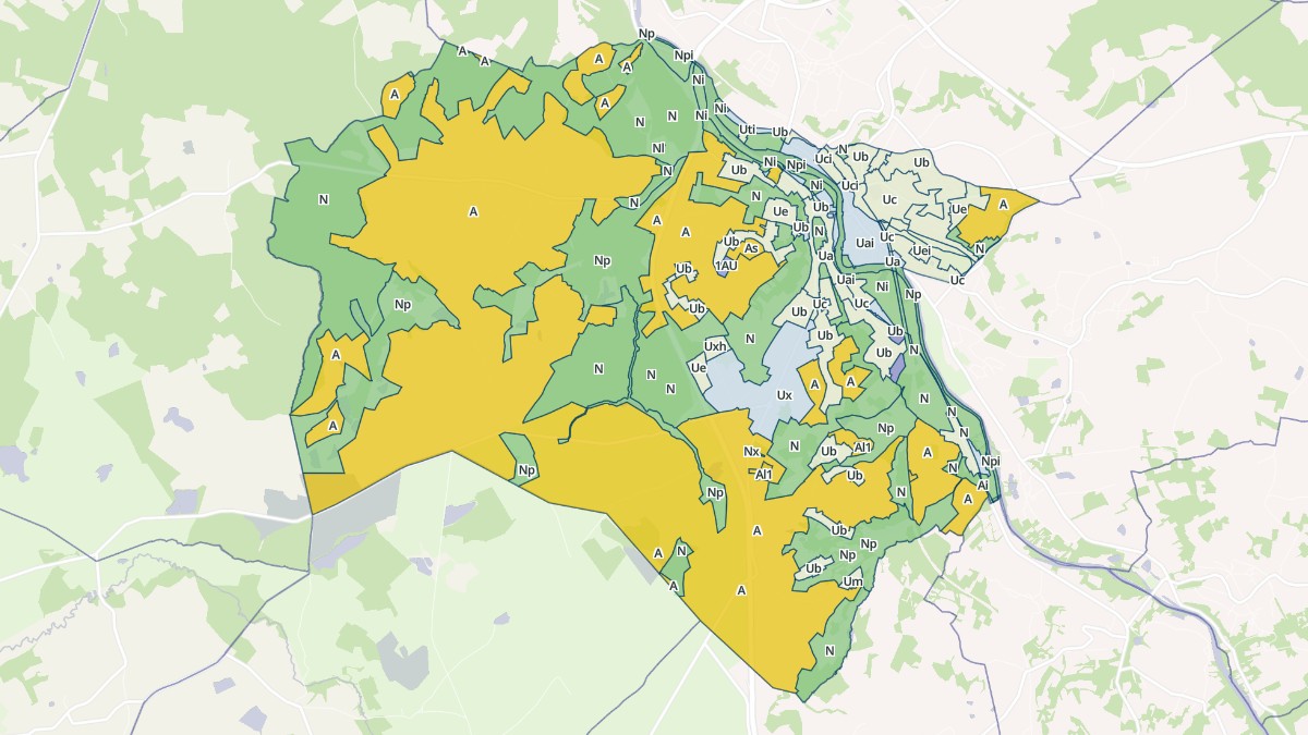 Aperçu cartographique de Argenton-sur-Creuse, centré sur la commune