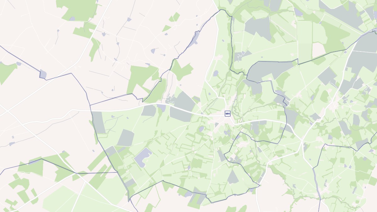 Aperçu cartographique de Beaulieu, centré sur la commune