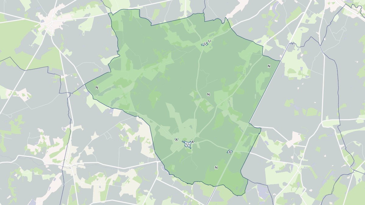 Aperçu cartographique de Cléré-du-Bois, centré sur la commune