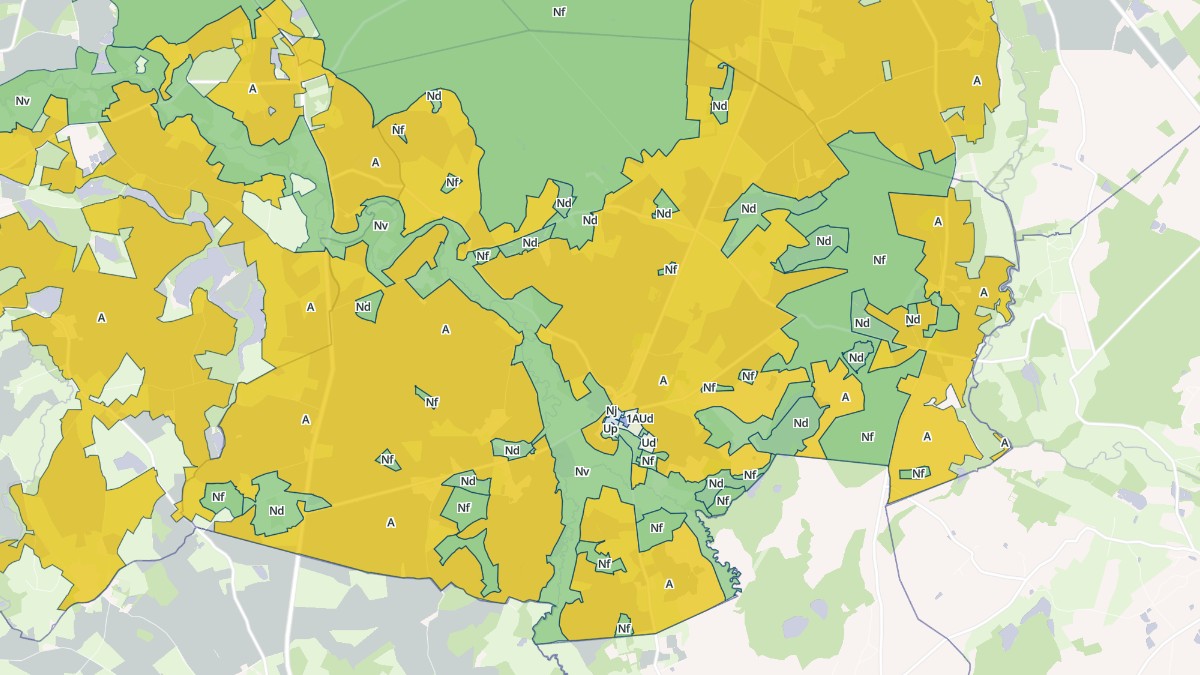 Aperçu cartographique de Jeu-les-Bois, centré sur la commune
