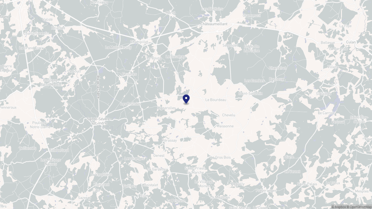 Aperçu cartographique de Lignerolles, centré sur la commune