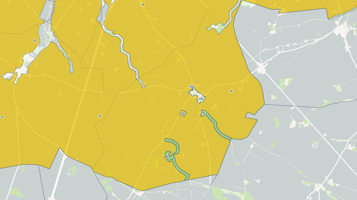 Aperçu cartographique de Ménétréols-sous-Vatan, centré sur la commune