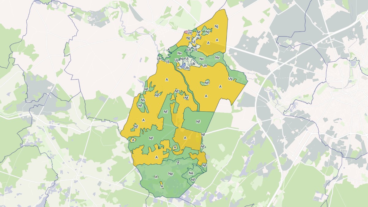 Aperçu cartographique de Niherne, centré sur la commune
