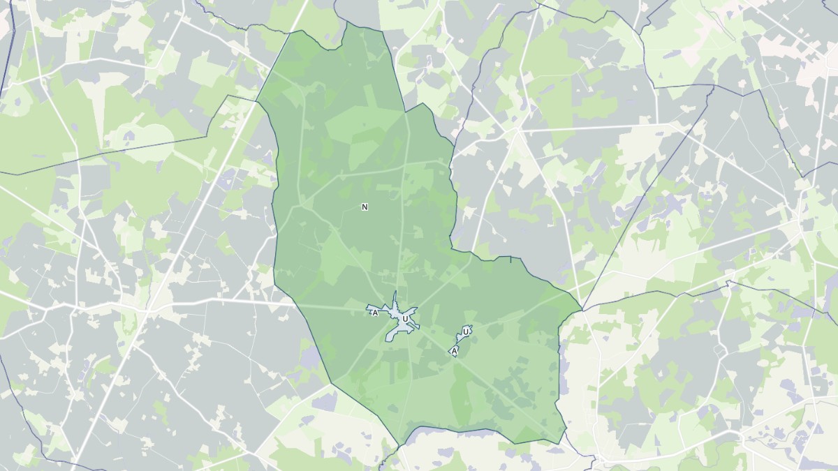 Aperçu cartographique de Paulnay, centré sur la commune