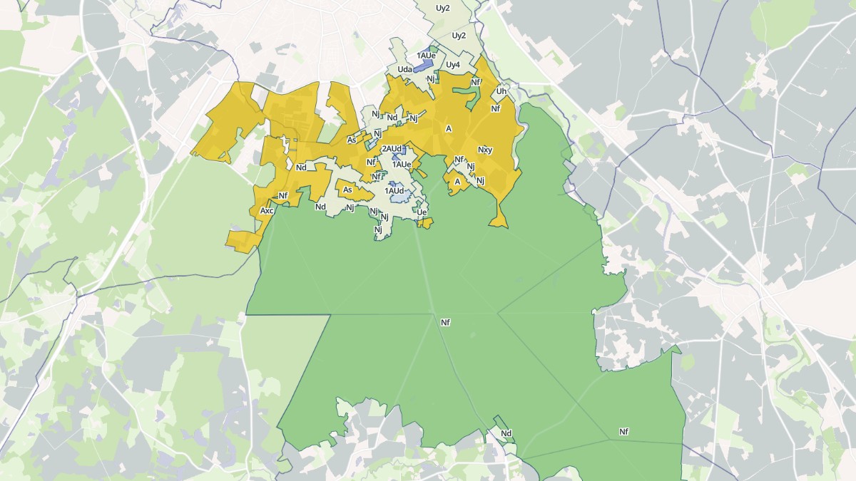Aperçu cartographique de Le Poinçonnet, centré sur la commune