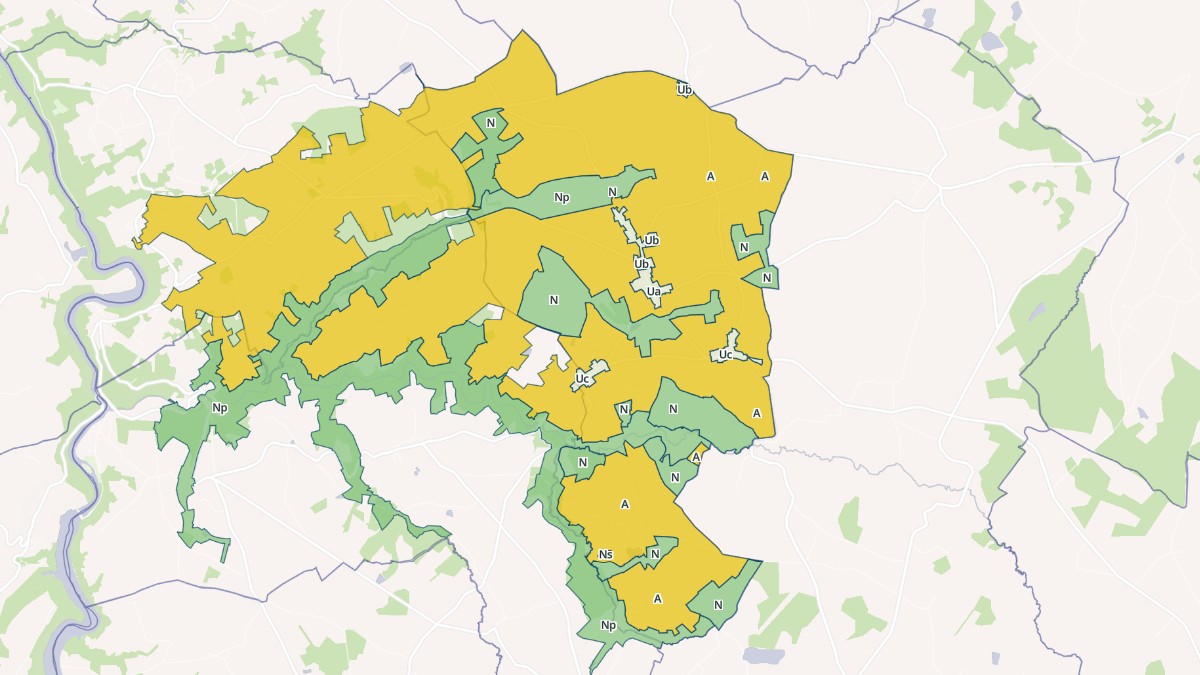 Aperçu cartographique de Pommiers, centré sur la commune