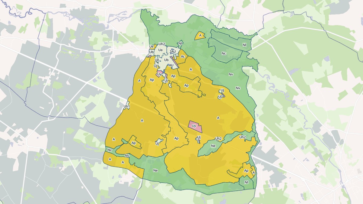 Aperçu cartographique de Saint-Genou, centré sur la commune