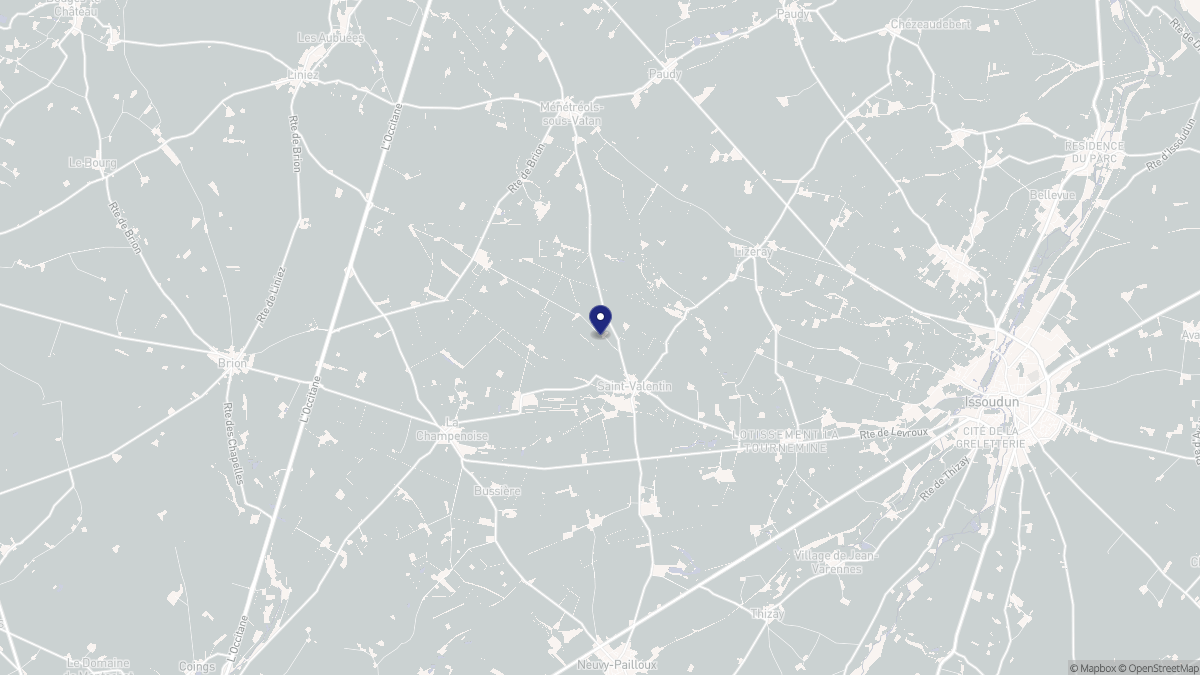 Aperçu cartographique de Saint-Valentin, centré sur la commune