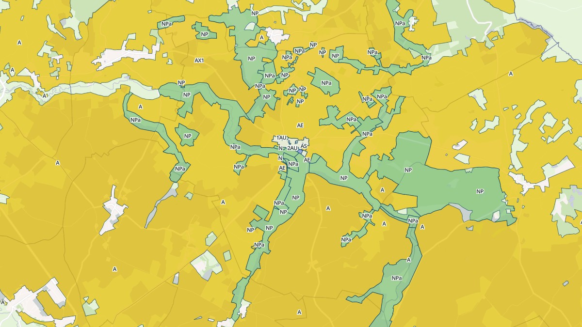 Aperçu cartographique de Thevet-Saint-Julien, centré sur la commune