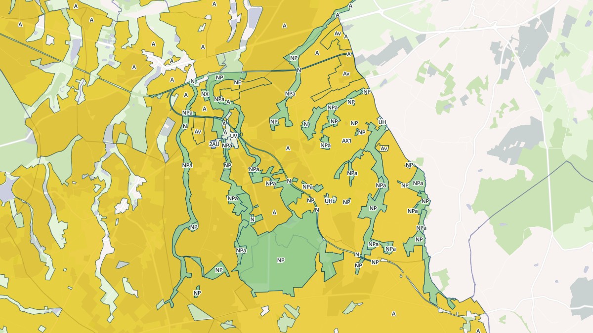 Aperçu cartographique de Urciers, centré sur la commune