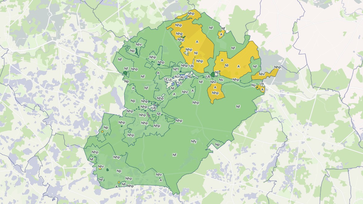 Aperçu cartographique de Vendœuvres, centré sur la commune