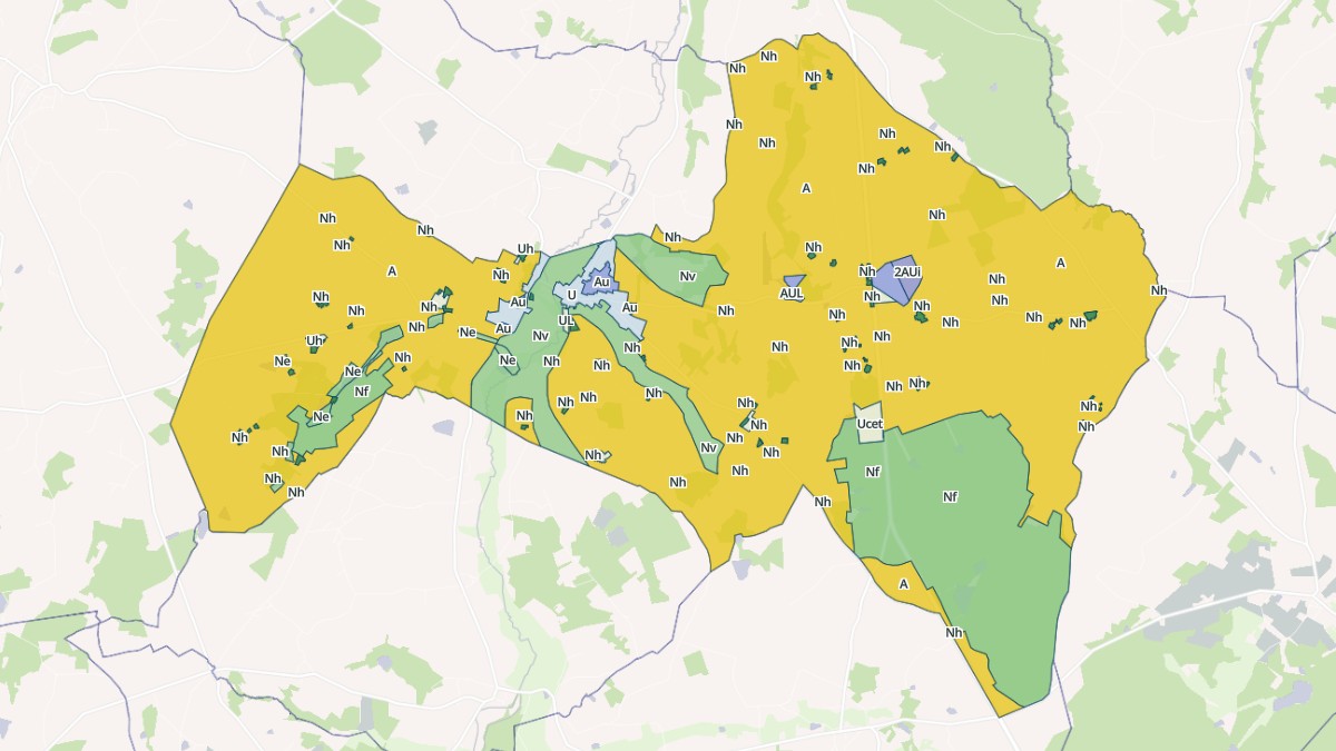 Aperçu cartographique de Vicq-sur-Nahon, centré sur la commune