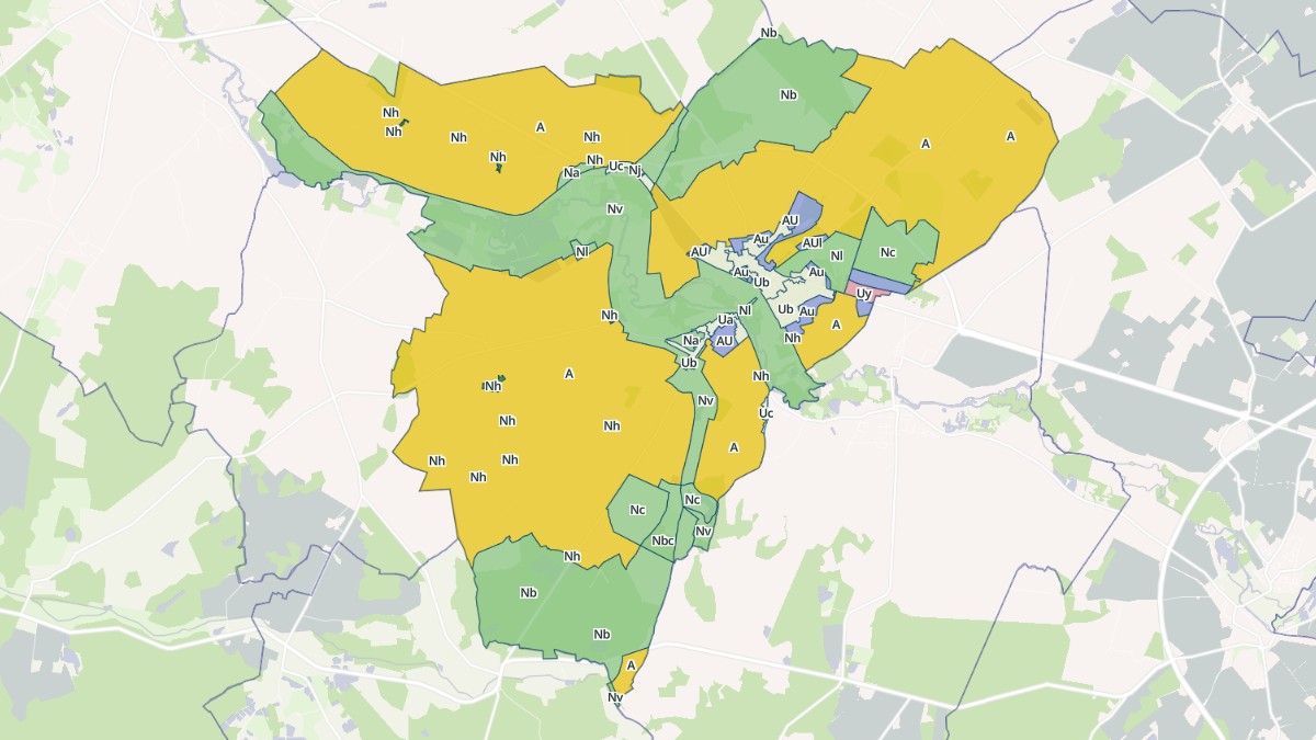 Aperçu cartographique de Villedieu-sur-Indre, centré sur la commune