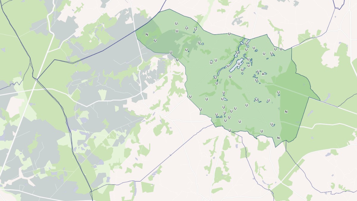 Aperçu cartographique de Villentrois-Faverolles-en-Berry, centré sur la commune