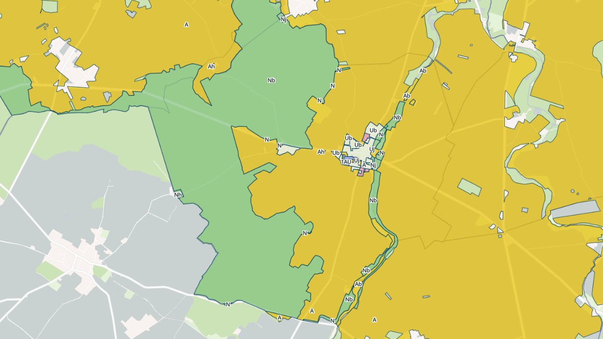 Aperçu cartographique de Vouillon, centré sur la commune