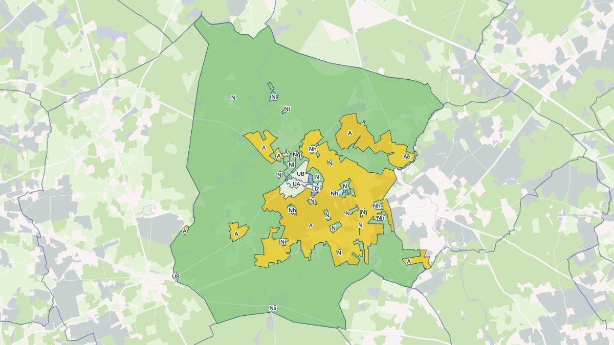 Aperçu cartographique de Ambillou, centré sur la commune
