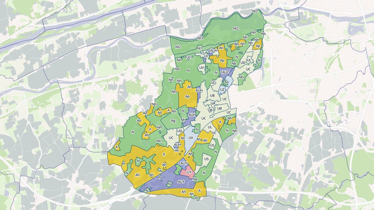 Aperçu cartographique de Ballan-Miré, centré sur la commune