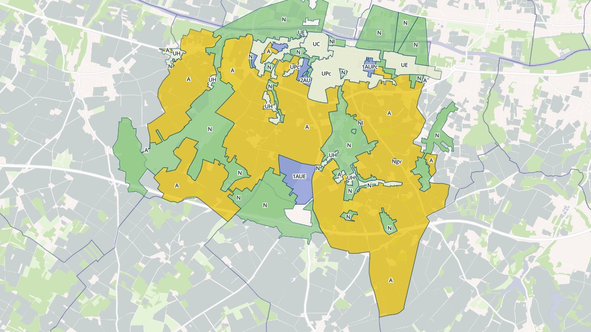 Aperçu cartographique de Bléré, centré sur la commune