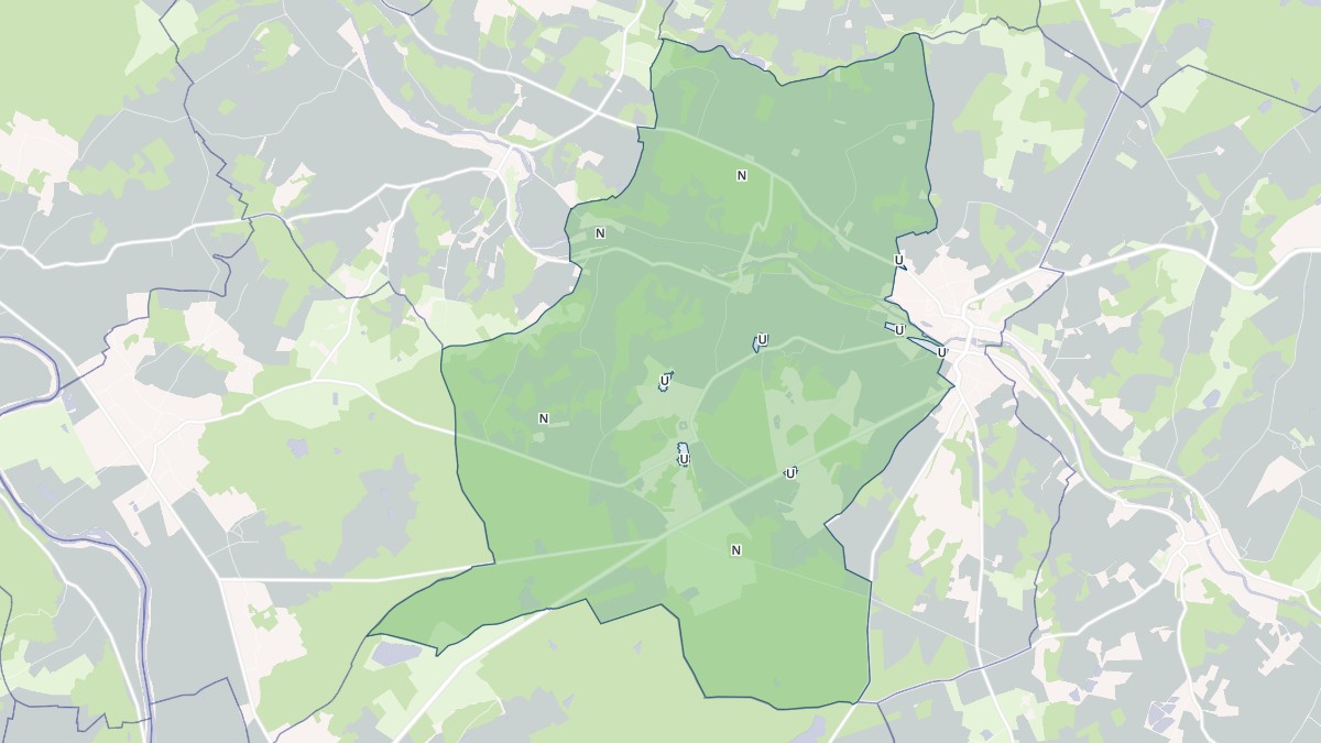 Aperçu cartographique de Boussay, centré sur la commune