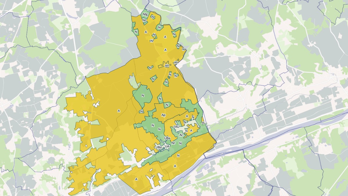 Aperçu cartographique de Cangey, centré sur la commune