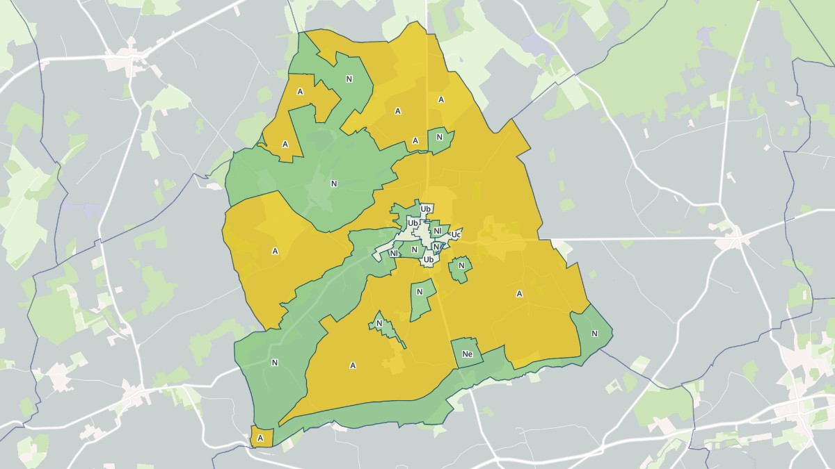 Aperçu cartographique de La Chapelle-Blanche-Saint-Martin, centré sur la commune