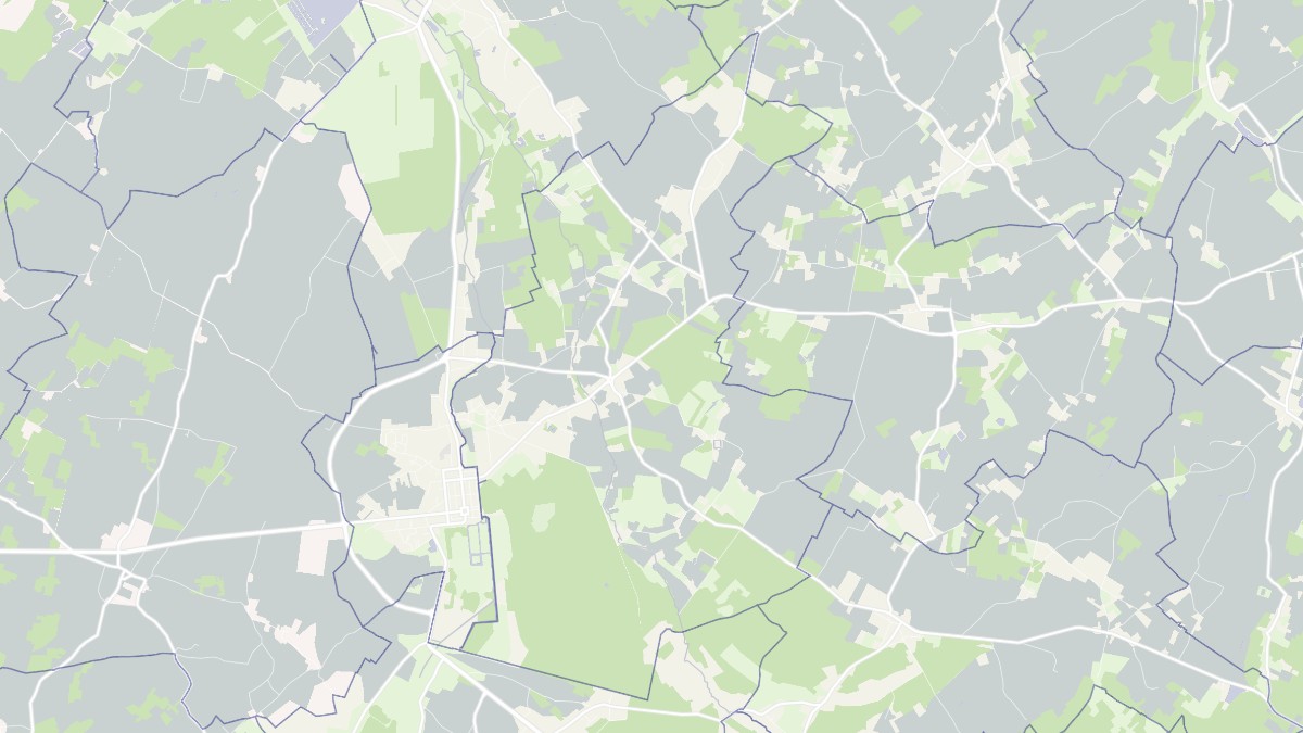 Aperçu cartographique de Chaveignes, centré sur la commune