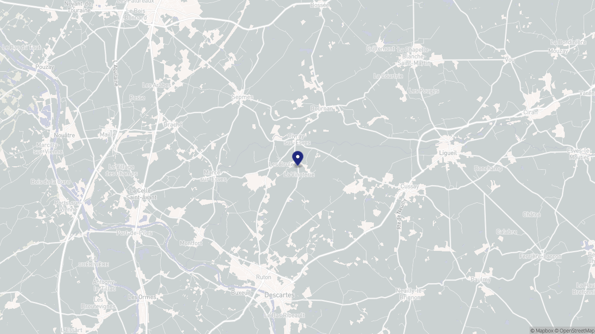 Aperçu cartographique de Civray-sur-Esves, centré sur la commune