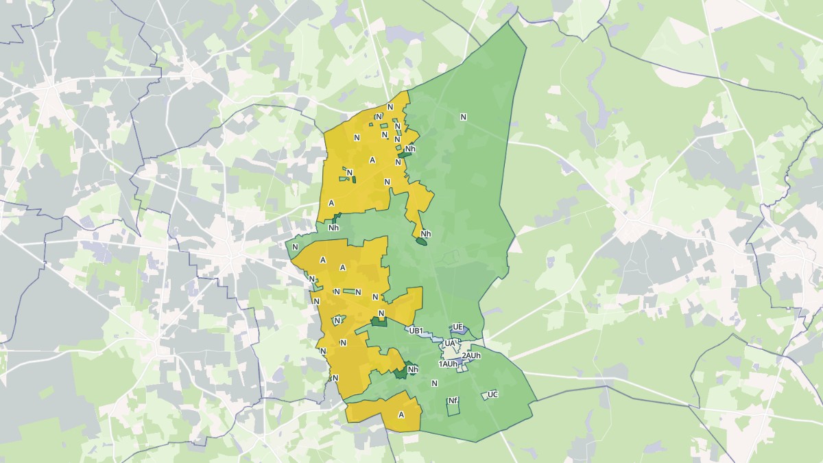 Aperçu cartographique de Cléré-les-Pins, centré sur la commune