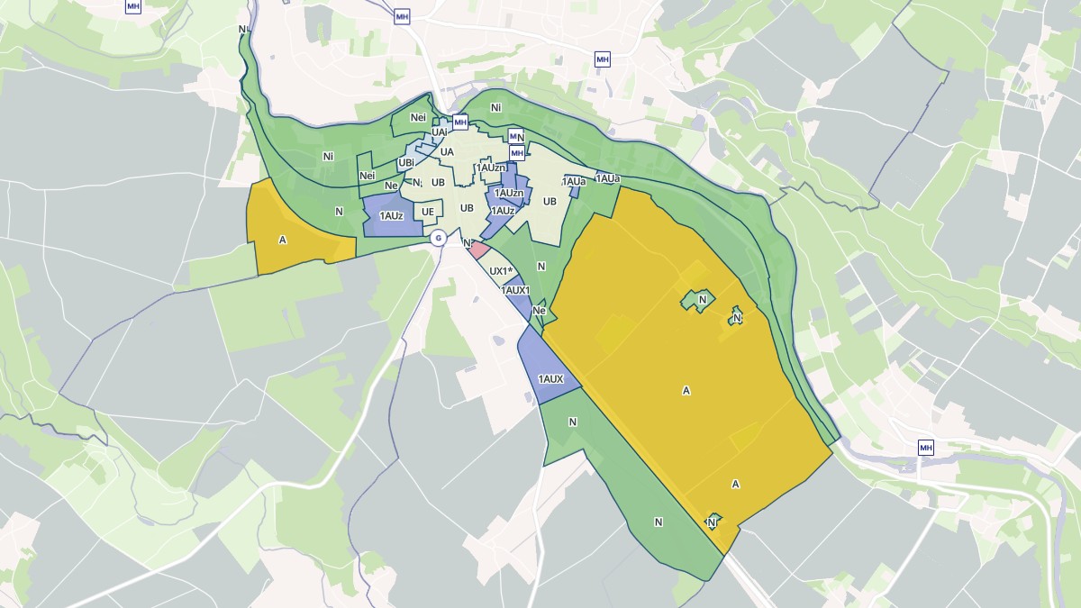 Aperçu cartographique de Cormery, centré sur la commune