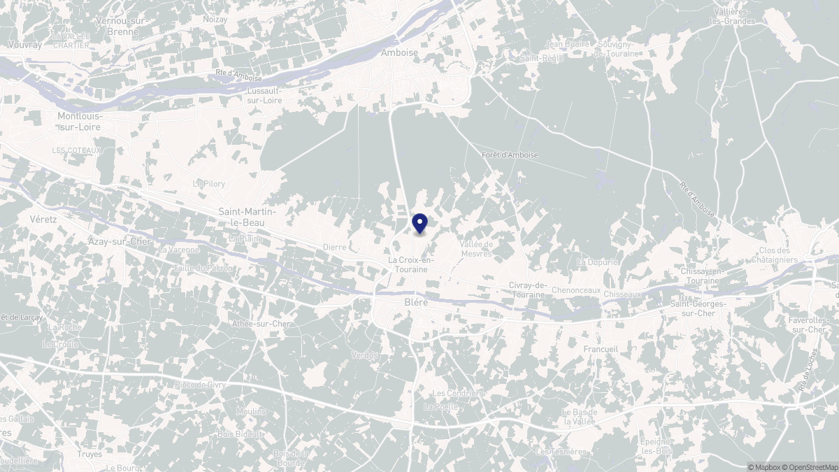 Aperçu cartographique de La Croix-en-Touraine, centré sur la commune