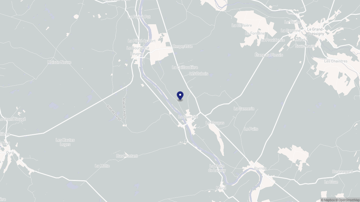 Aperçu cartographique de La Guerche, centré sur la commune